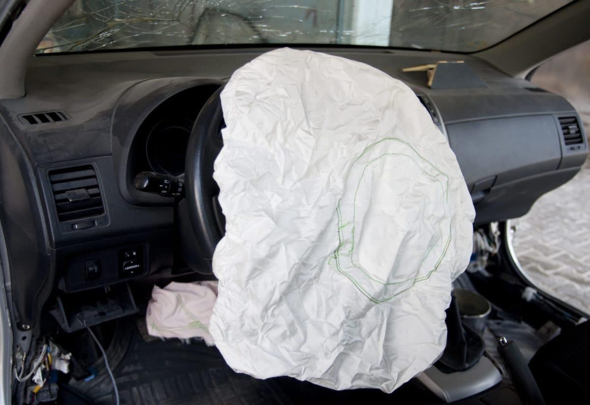 Airbag after an accident