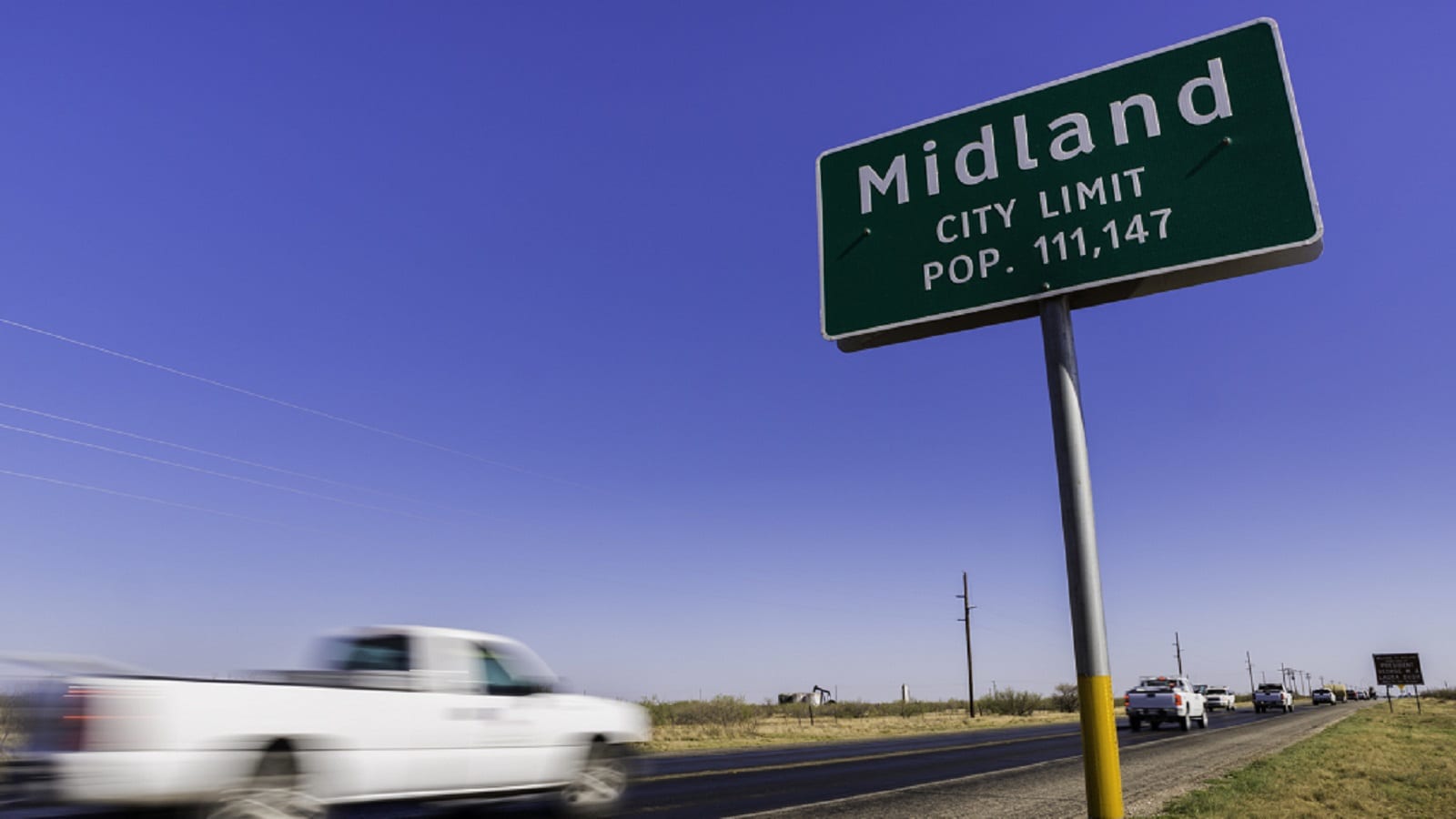 Midland, Texas Population Sign
