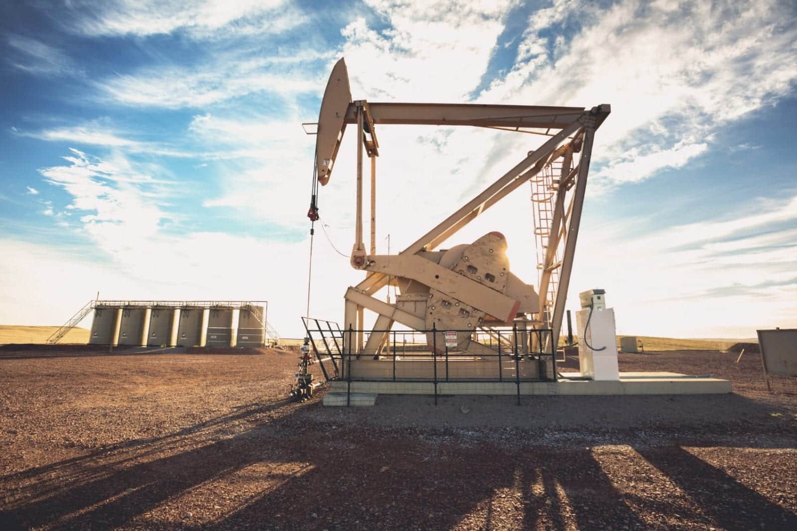 Oil Well / Oil Drilling Site Stock Photo