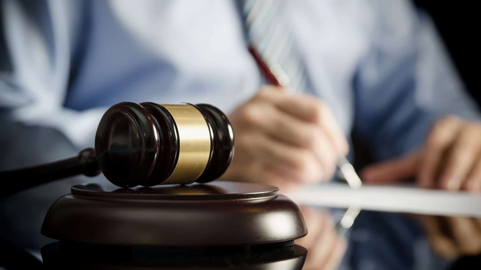 Wooden Gavel Stock Photo